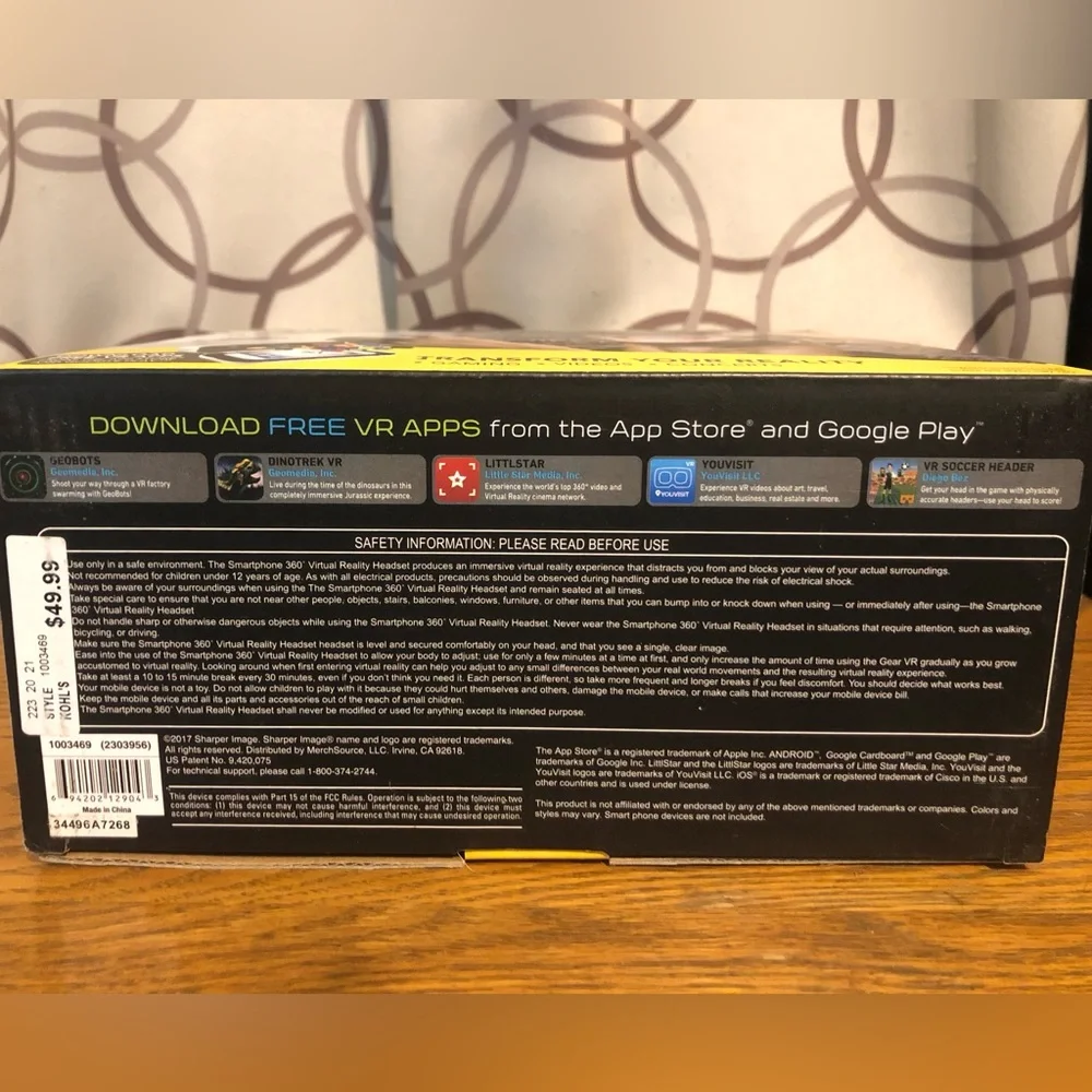 Sharper Image Virtual Reality with Controller